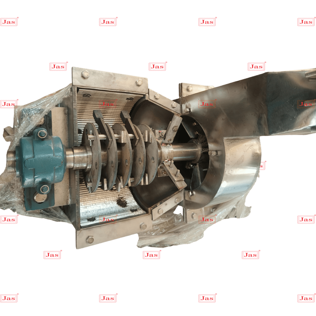 Industrial Impact pulverizer machine components visible